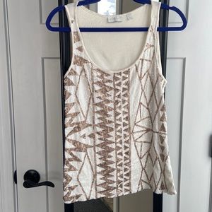 Sequined tank top